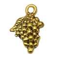 Antique gold grape cluster alloy charm pendant for DIY bracelets and jewelry making - Grape Charm (20758) / 1 Piece (12x18mm) / Antique Gold