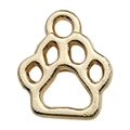 Ciondolo a forma di zampa in lega dorata lucida per gioielli e collane fai da te - Piccola Zampa di Gatto Palmo d'Orso (18336)