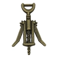Vintage bronze wing corkscrew pendant charm for DIY jewelry making and craft projects - Wine Bottle Opener Style (20768)