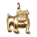 Pendentif vintage bouledogue français doré en alliage pour création de bijoux DIY - Carlin Style B (20526)
