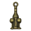 Antique bronze wine bottle and glasses pendant charm for DIY jewelry and bracelets - Bottle and Glasses Style (20769)