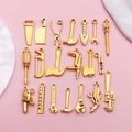 20pcs golden alloy tool charms set including saws, hammers and wrenches for DIY jewelry - New Tool Series Set (SN900)