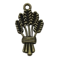 Pendentif épi de blé en alliage bronze vieilli pour bijoux DIY et colliers - Style Épi de Blé (20774)