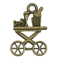 Pendentif chariot à vin en bronze antique en alliage de zinc pour bijoux DIY - Style Chariot à Vin (20775)