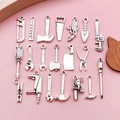 20pcs silver alloy mini tool charms including wrench and hammer for DIY jewelry - New Tool Series Set (SN899)
