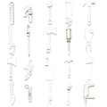 Collection de 20 pendentifs outils en alliage argenté pour la création de bijoux DIY - Argent Brillant (SN903-Extra)