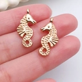 Pendentif hippocampe exquis en or rose pour bijoux DIY sur le bout des doigts - Pendentif Hippocampe (18255)