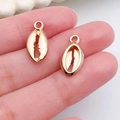 Pendentifs en alliage en forme de coquillage rose doré pour bijoux DIY et artisanat - Pendentif Coquillage Texturé (18311)