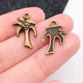Antique bronze coconut tree pendant charms for DIY jewelry making in various designs - Antique Bronze Coconut Tree (19934)