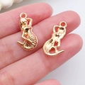 Pendentifs sirène chic en alliage doré pour bijoux DIY et accessoires de mode élégants - Pendentif Sirène Élégante (20704)
