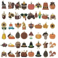 Thanksgiving themed enamel alloy charms set for DIY jewelry bracelets and necklaces - Thanksgiving Series (SN931) / 50 Pieces/Pack / Multicolor