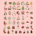 Ensemble de breloques de Noël en émail avec Père Noël, bonhomme de neige et renne - 50 Pièces/Paquet / Ensemble Mixte de Noël (SN936)