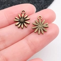 Antique bronze daisy flower alloy charms for DIY jewelry making on fingertip - Small Flower (20486)