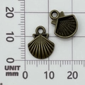 Colgante de concha en bronce antiguo para joyería DIY, tamaño de 13 mm por 15 mm - Concha Océano Bronce Antiguo (20712)