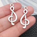Antique silver treble clef music note alloy pendant charms for DIY jewelry making - Antique Silver Treble Clef Pendant (9163)