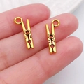 Pendentifs pinces à linge en alliage doré pour colliers DIY et bijoux créatifs - Pince Outil Or Antique (20241)