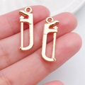 Golden alloy hand saw mini pendants for DIY jewelry making sets on fingertips - Tool Saw (18334)