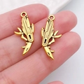 Paire de pendentifs couteau suisse rétro en alliage doré pour colliers et porte-clés DIY - Couteau Pliant Outil Or Antique (20394)