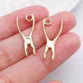 DIY goldene Mini-Zangenanhänger aus Legierung für Schmuckherstellung auf Fingerspitzen - Werkzeugpinzette (20424)