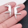Pendentifs marteau et perceuse en argent pour bijoux DIY avec boucles de suspension - Perceuse à Percussion (20404)