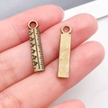 Antike Bronze-Lineal-Anhänger aus Legierung mit Skala für DIY-Halsketten und Anhänger - Lineal-Stil (20276)