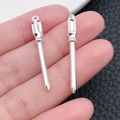 Pendentifs tournevis en alliage argenté brillant pour bijoux DIY et porte-clés - Tournevis à Outils (20414)