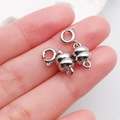 Fermoir magnétique argenté pour colliers et bracelets DIY avec finition polie - Fermoir Magnétique Forme de Gourde Argent Antique (21215)