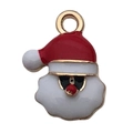 Fashionable Santa Claus charm with sunglasses, DIY alloy pendant for Christmas jewelry - Red and White Santa Head (8869) / 12x18mm / Red & White