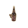 Pendentif bouteille de vin émaillé style cowboy avec motif étoile pour bijoux DIY - Pendentif Bouteille de Vin Cœur (19737)