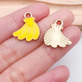 Bananen Emaille Anhänger Set in Gelb für DIY Schmuckherstellung Handwerk - Gelber Bananen-Stil (21359)