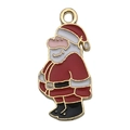DIY Christmas pendant featuring a classic Santa Claus design in colorful enamel alloy - Santa Claus (14176) / Red