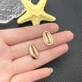 Pendentifs coquillages dorés minimalistes pour bijoux DIY tenus à la main pour la taille - Coquillage Océan (11632)