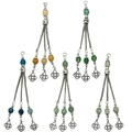 Pendenti etnici colorati con nappe d'argento per la creazione di gioielli fai da te - Set 4 Stili Casuali B (SN1036)