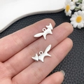 Pendentifs renard minimalistes en argent mat pour la création de bijoux DIY - Forme de Renard (10370)