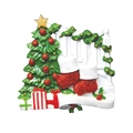 Christmas tree and red sequin socks hanging decoration for festive holiday home ornament - Stockings Style Alpha