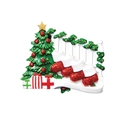 Custom Christmas tree and red stockings ornament for family holiday decoration - Stockings Style Gamma