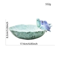 Tuin vogelvoederbak met bloemenpatroon en vogels, 17,4 cm breedte maattabel informatie - Hydrocultuur Pot