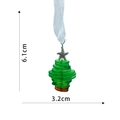 Addobbo albero di Natale marino in resina verde con gancio a stella marina, 6,1x3,2cm - Ornamento Oceano Verde / Verde