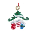 Personalisierter Weihnachtsbaumschmuck aus Harz mit 3 Handschuhen für Familiengeschenke - 3 Handschuhe Stil (A469)