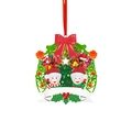 Kreativer Weihnachtsanhänger als Frosch-Schneemann aus Harz mit roter Schleife - 2-Personen-Stil (A554)