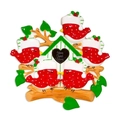 Decorazione natalizia in resina con uccellini rossi e scritta Home Tweet Home per la casa - Stile Gruppo Uccellini Rossi