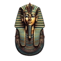 Goldenes Tutanchamun-Pharaonenmasken-Ornament für antike ägyptische Dekoration - Ägyptischer Pharaonen-Stil