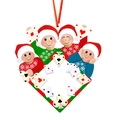 Weihnachtsanhänger aus Harz mit Kartenspiel-Familie und personalisierbarem Feld - 4 Puppen Spielen Poker