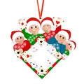 Weihnachtsanhänger Familie mit Pokerkarten und DIY-Banner für Personalisierung - 5 Puppen Spielen Poker
