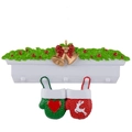 Weihnachtsanhänger aus Harz, Handschuhe mit Herz- und Rentier-Motiv und Goldglocken - Fäustlinge-Stil (2个手套挂件)