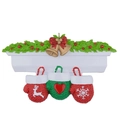 Addobbo natalizio con campane dorate e tre guanti festivi con motivi a forma di cervo - Stile Guanti (3个手套挂件)