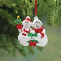 Adorno navideño de resina personalizado con pareja de muñecos de nieve para árbol - Combo 2 Muñecos de Nieve