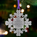 Adorno conmemorativo de mariposa con cinta morada y cristales para Navidad - Estilo Copo de Nieve