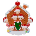 DIY Gingerbread House Christmas tree ornament with 7 family members in resin material - 7 Characters House (A629)
