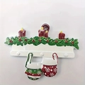 Creative resin Christmas ornament with red candles, holly leaves and snowflake mittens - Snowflake Mitten Family Style (5598143997274)